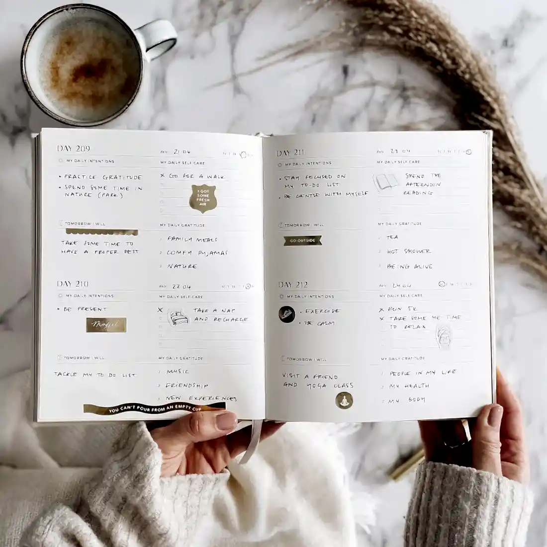 My Daily Self-Care Journal - Wellness &amp; Gratitude Journal