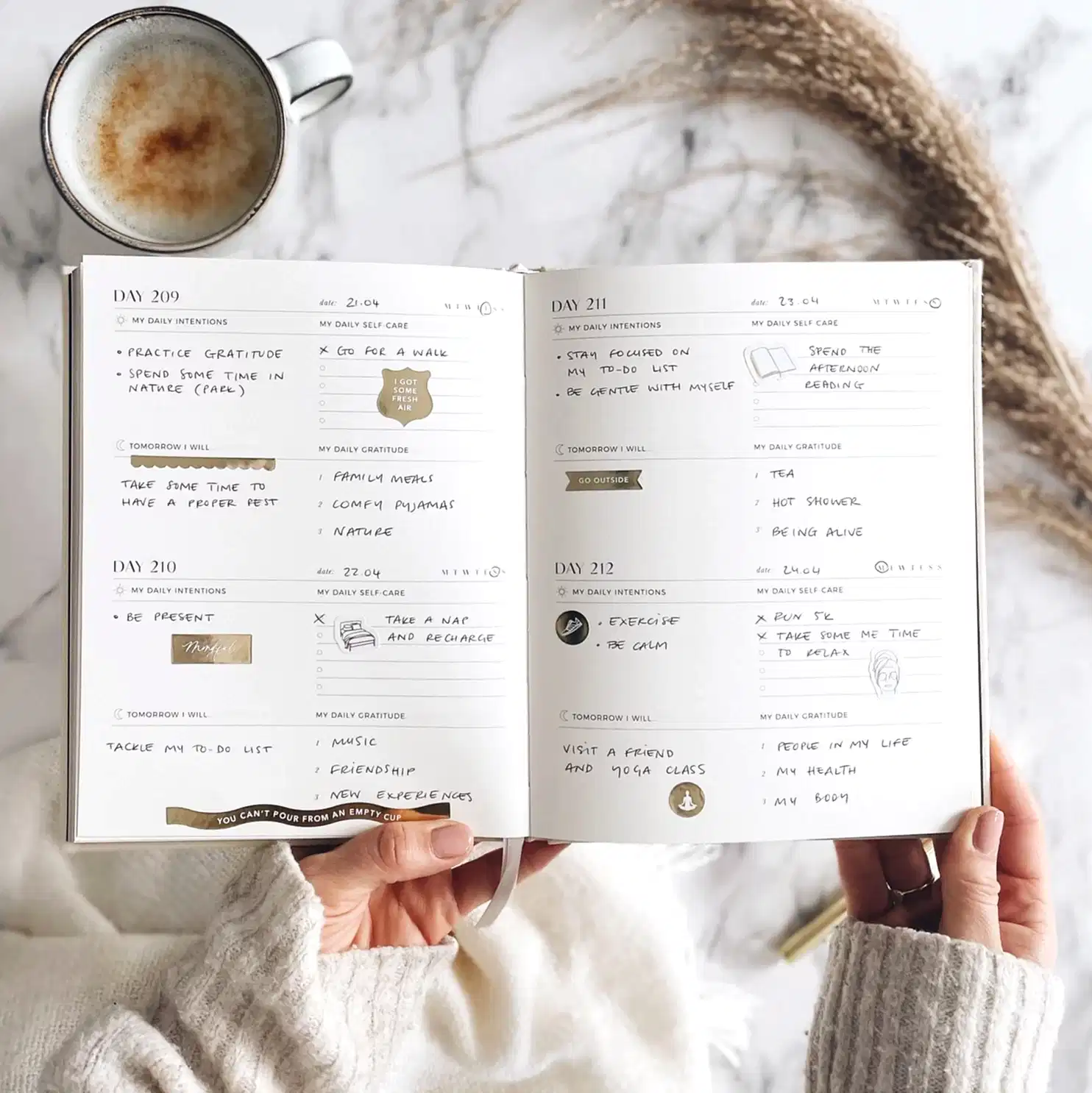 My Daily Self-Care Journal - Wellness & Gratitude Journal