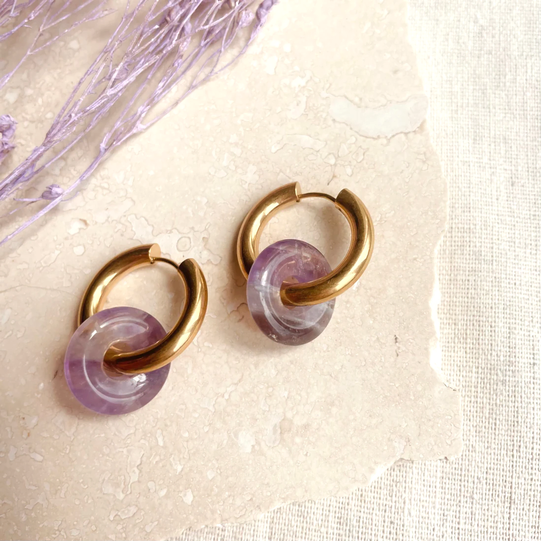 Everyday Lilac Hoops