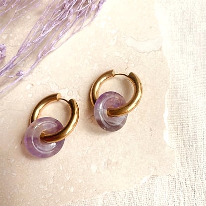 Everyday Lilac Hoops