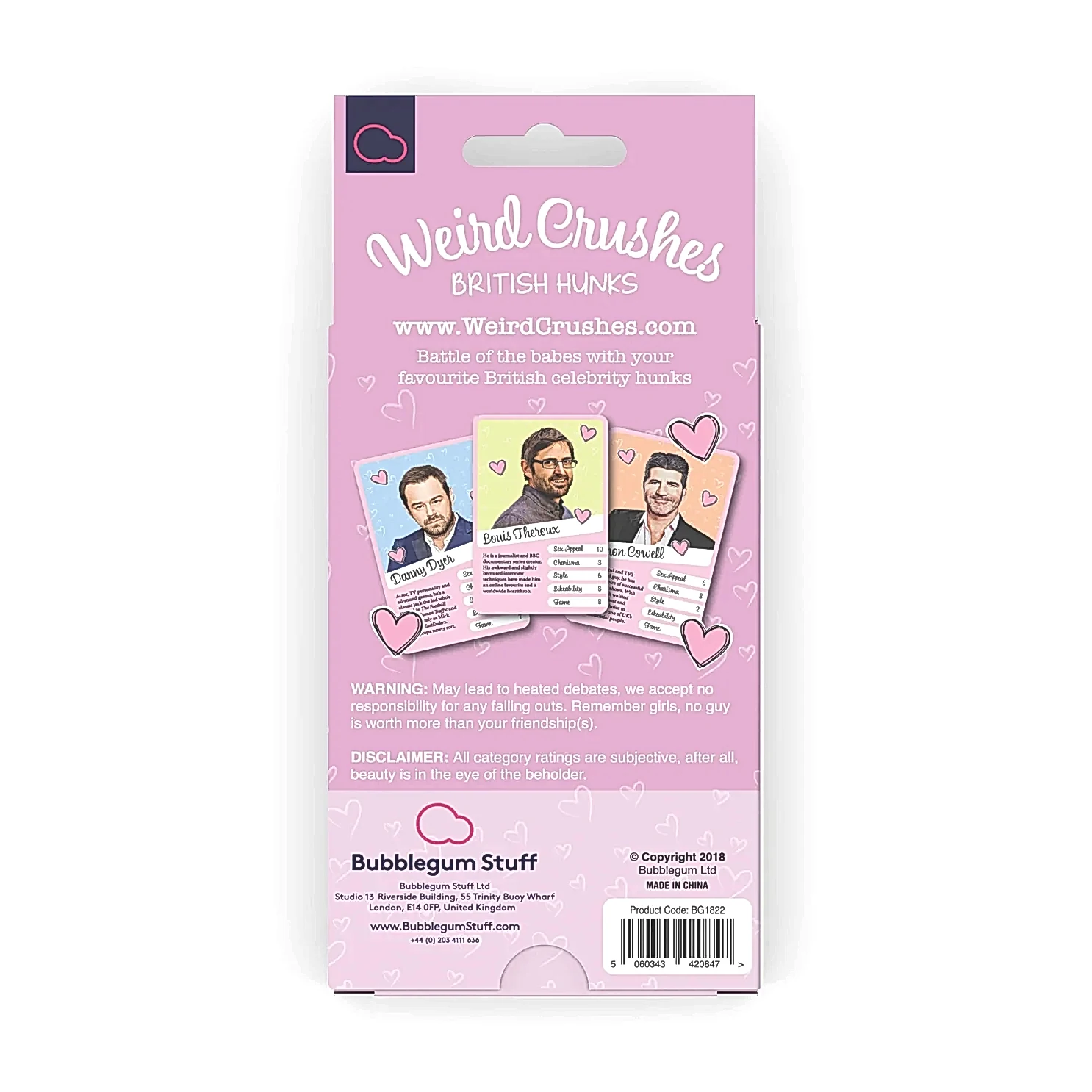 Weird Crushes - British Hunks Card Game