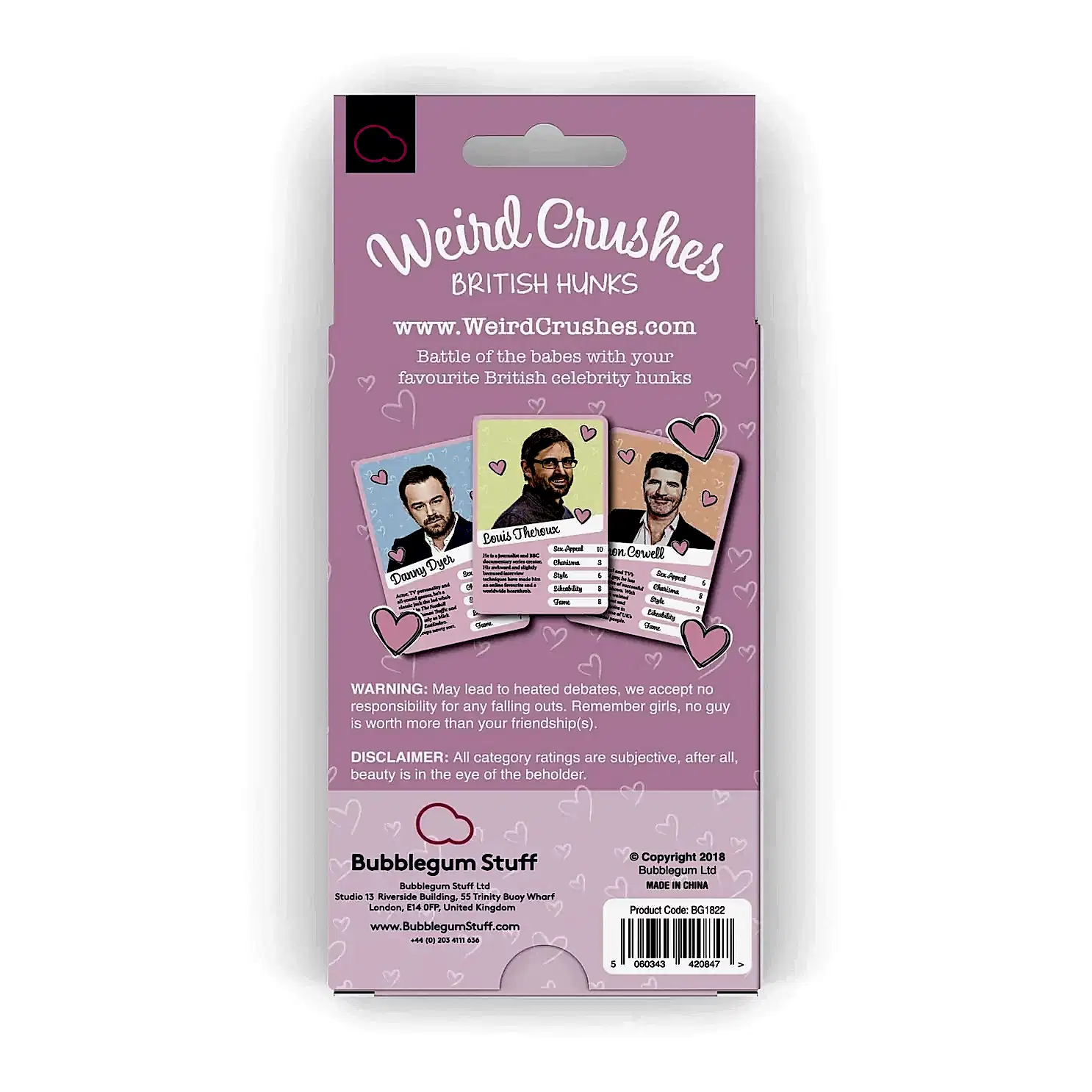 Weird Crushes - British Hunks Card Game