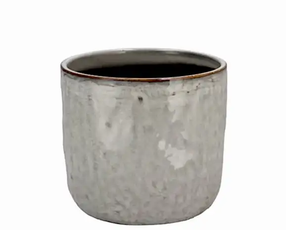 Iron Stone White Pot