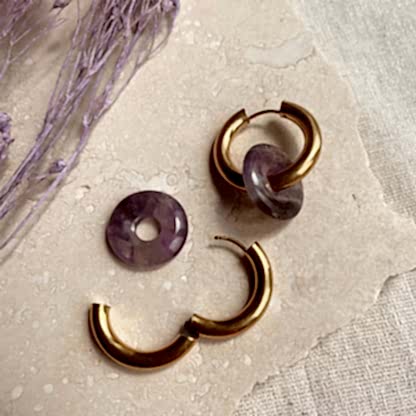 Everyday Lilac Hoops