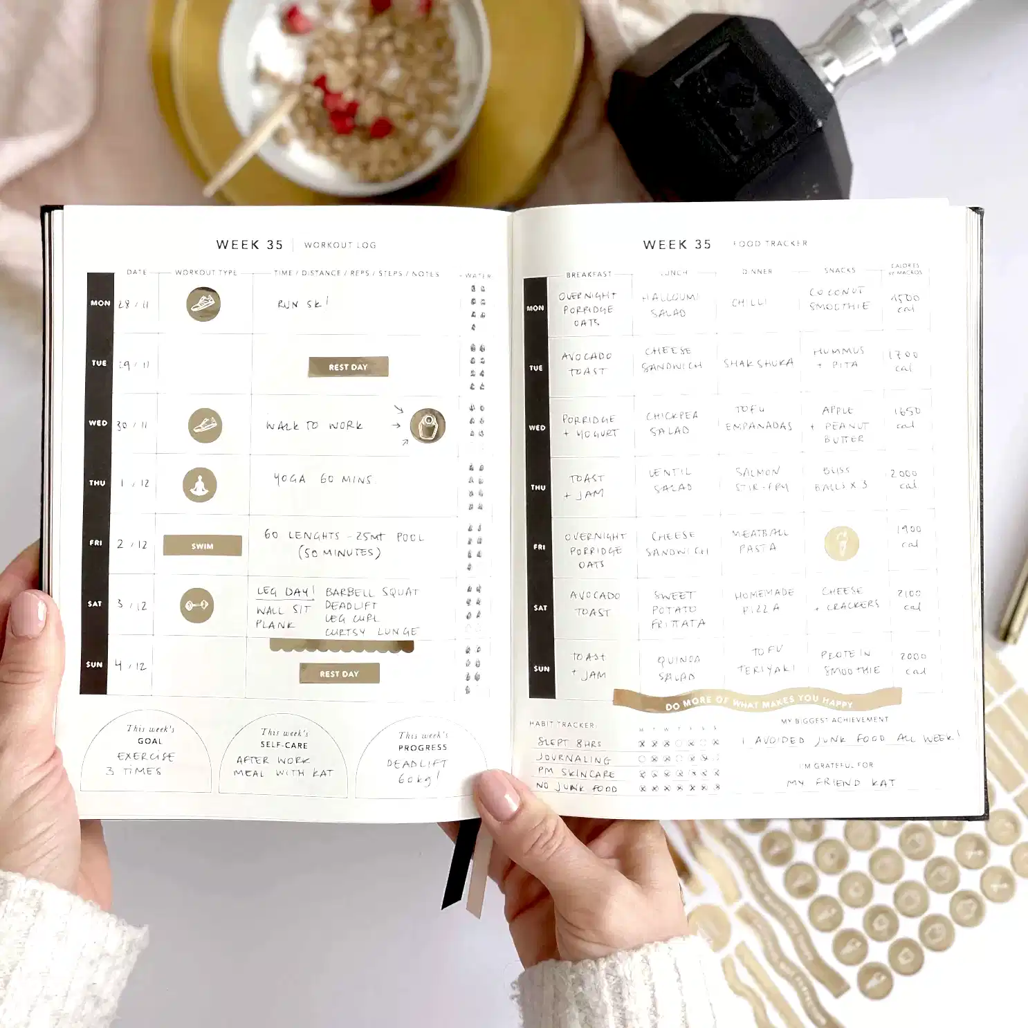 My Daily Fitness Planner - Workout and Meal Planner