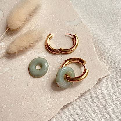 Everyday Jade Hoops