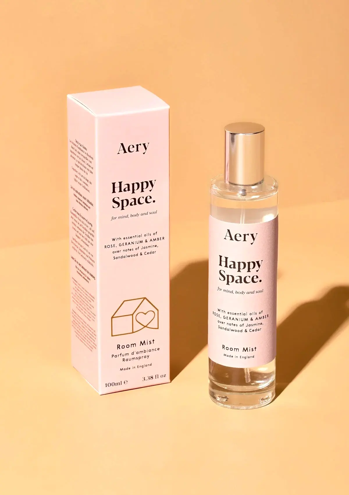 Happy Space Room Mist - Rose Geranium and Amber