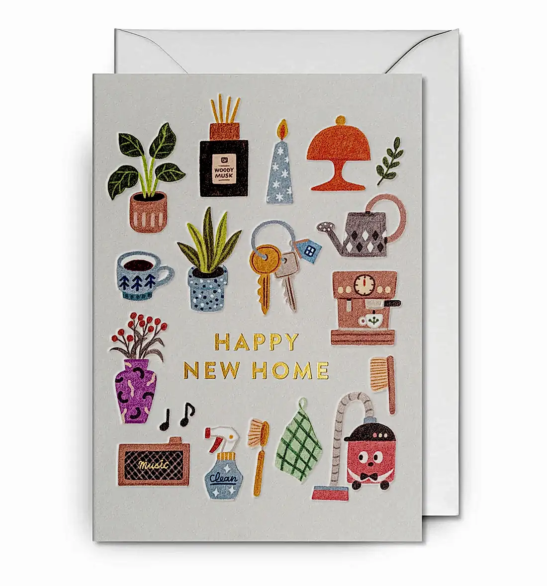 Happy New Home Illustrated Greeting Card