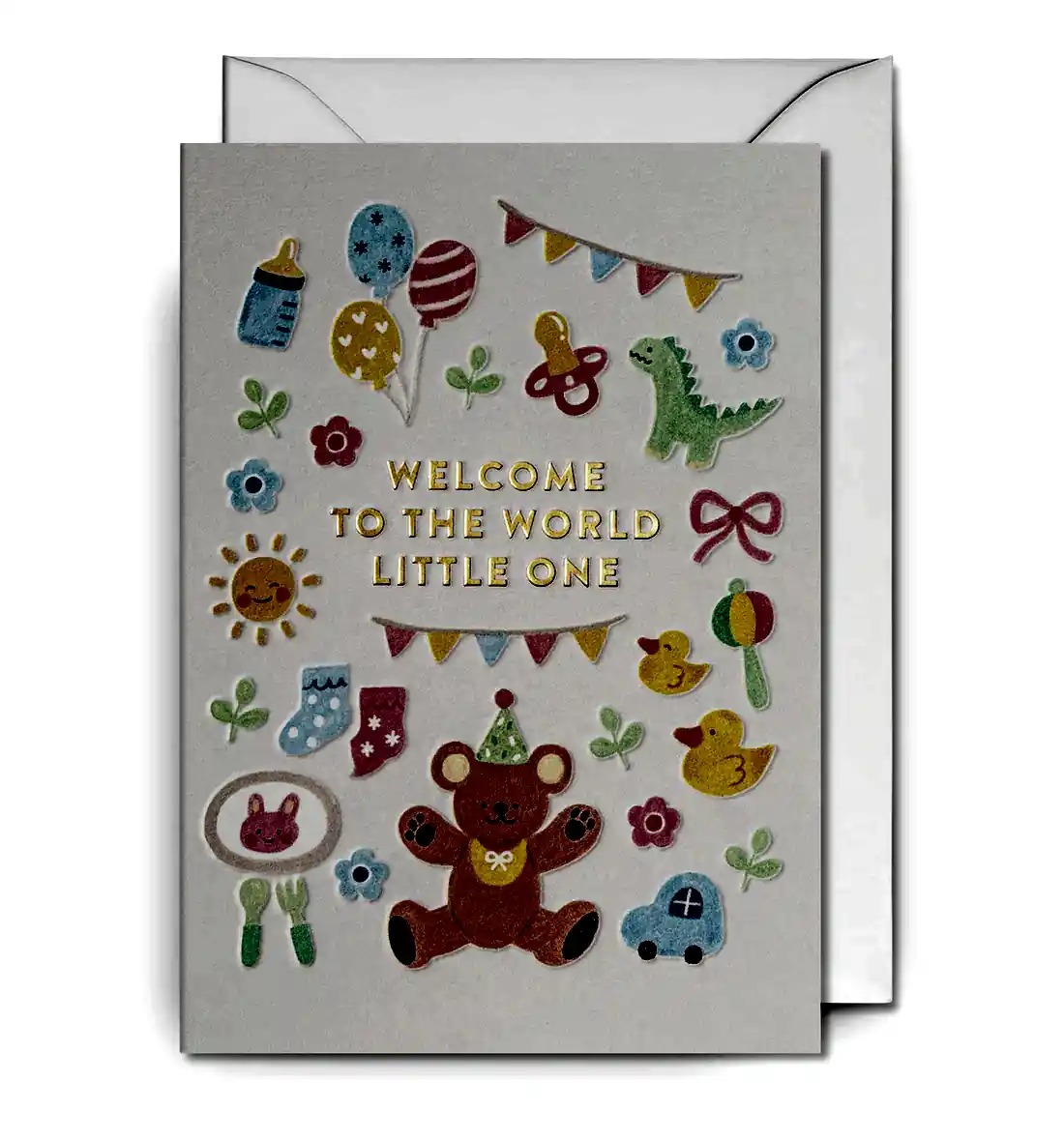 Welcome to the World Little One Illustrated Baby Card