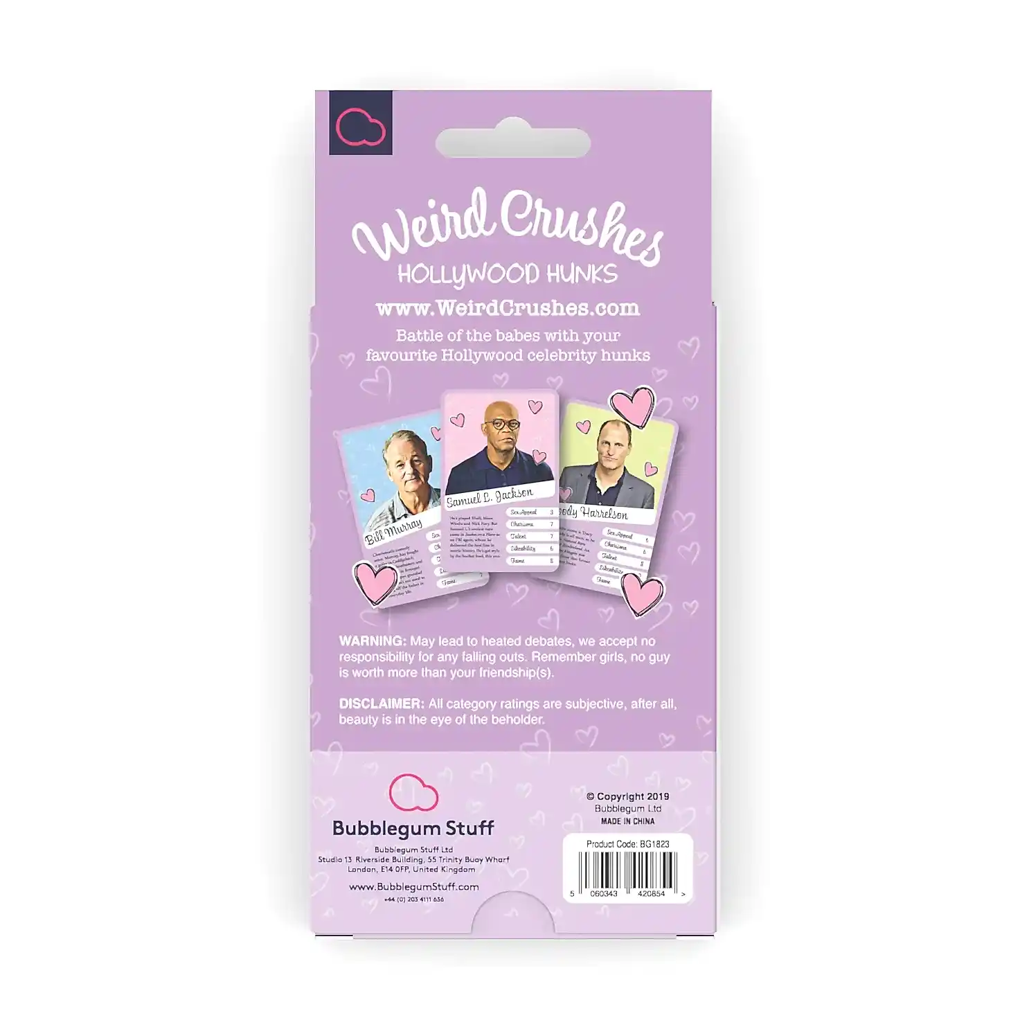 Weird Crushes - Hollywood Hunks Card Game