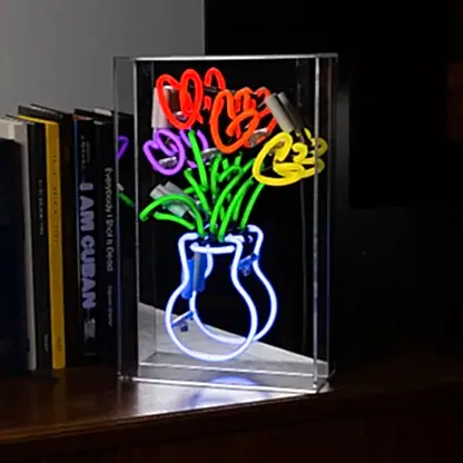 Vase of Tulips Neon Sign
