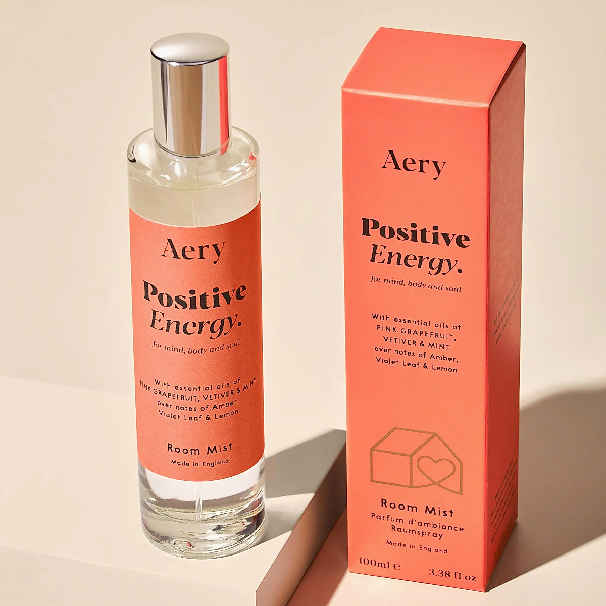 Positive Energy Room Mist - Pink Grapefruit Vetiver and Mint