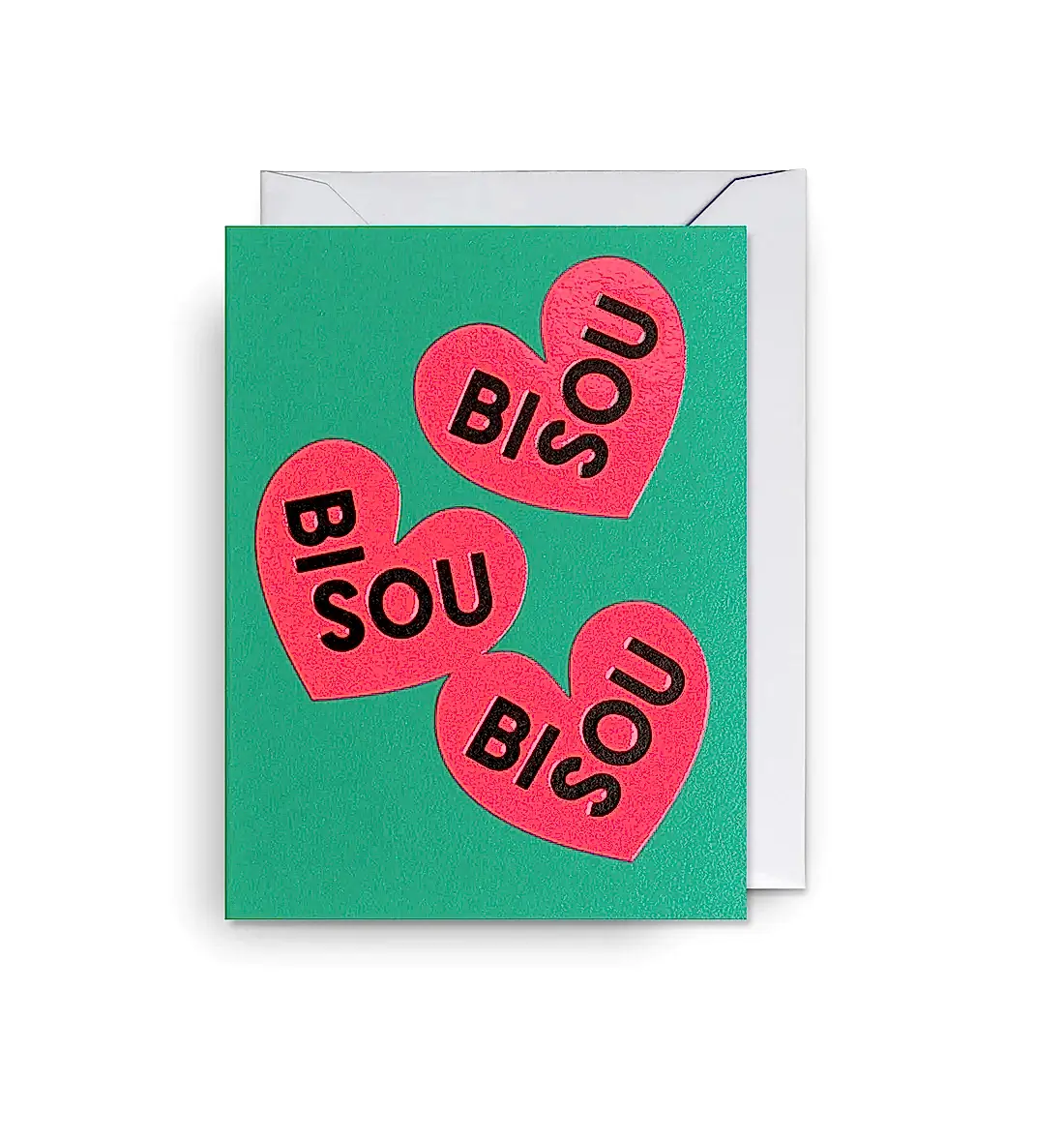 Bisou Love Hearts Mini Card