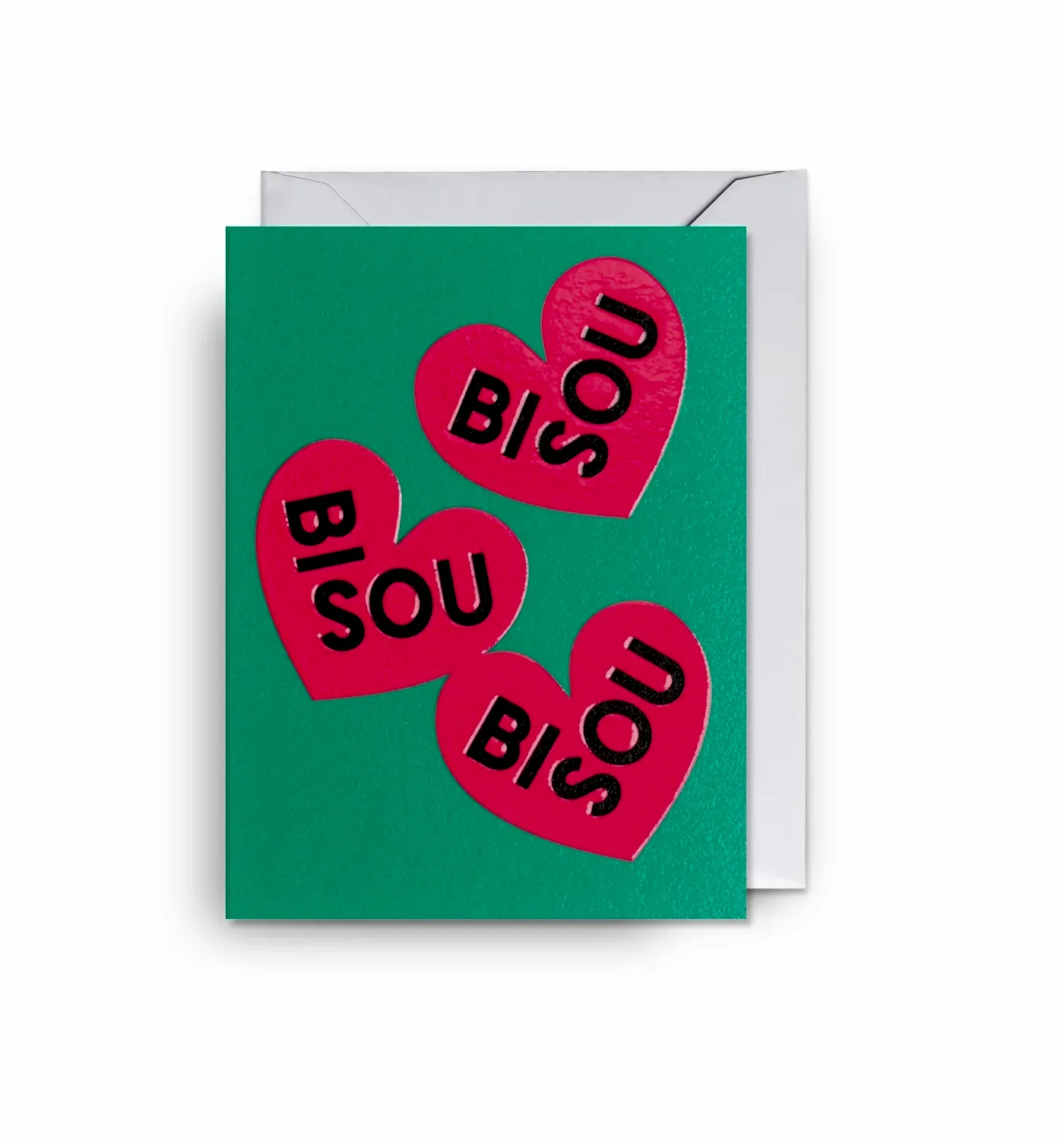 Bisou Love Hearts Mini Card