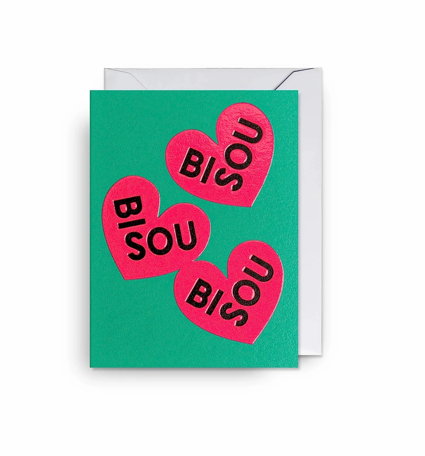 Bisou Love Hearts Mini Card