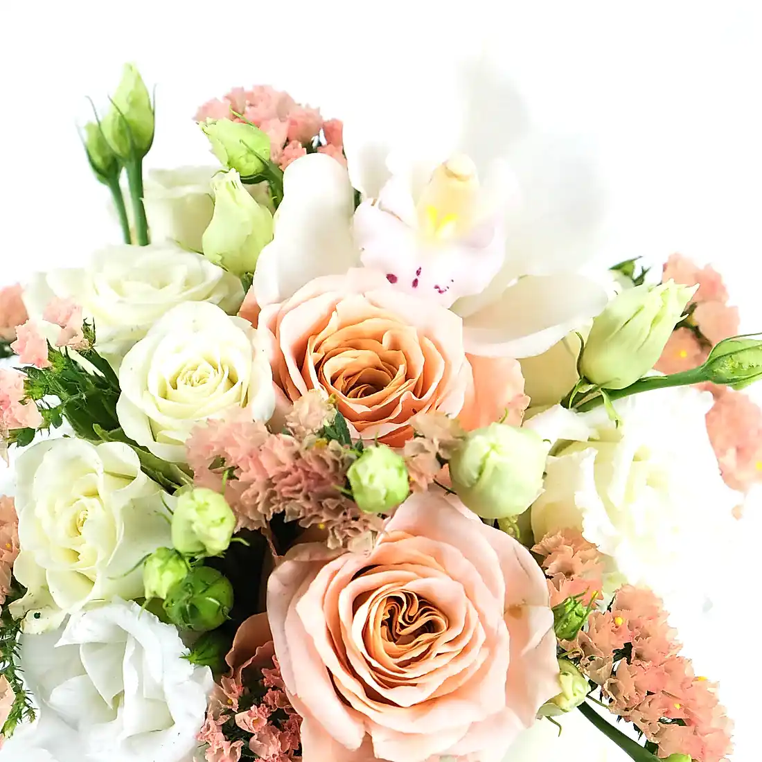 Hat Box - White &amp; Peach