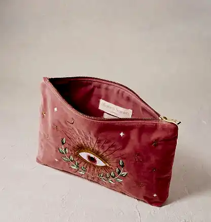 Celestial Eye Everyday Pouch - Coral
