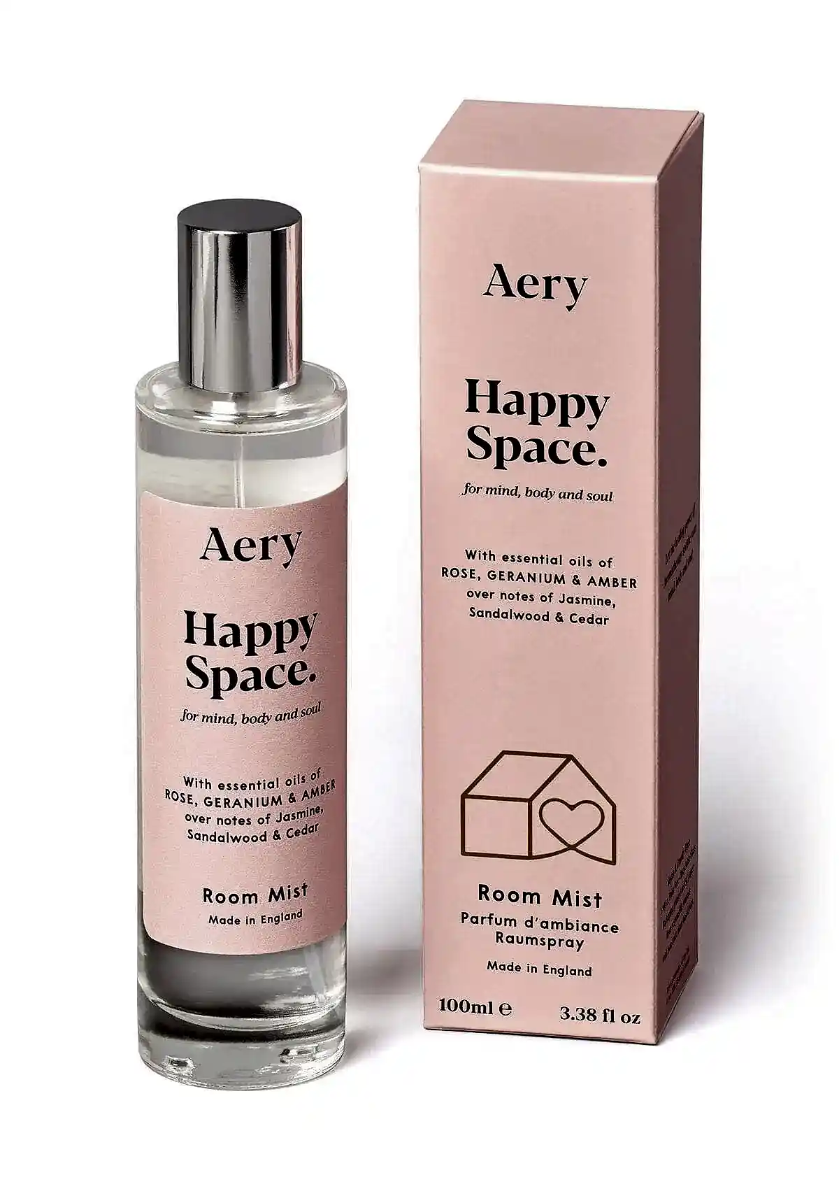 Happy Space Room Mist - Rose Geranium and Amber