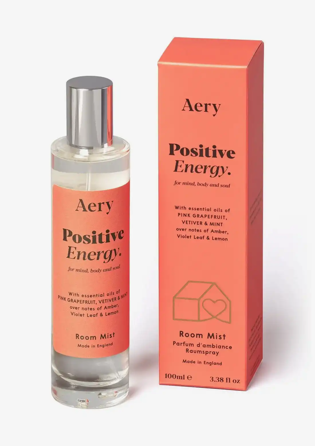 Positive Energy Room Mist - Pink Grapefruit Vetiver and Mint