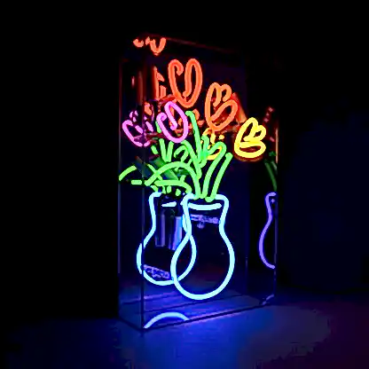 Vase of Tulips Neon Sign